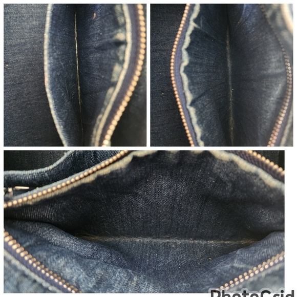 Auth Prada Canapa Denim Tote Bag - Picture 8 of 11